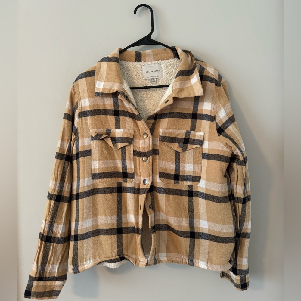 Brand: Lucy brand. Type: Jacket. Size: medium. Color: Tan/Black